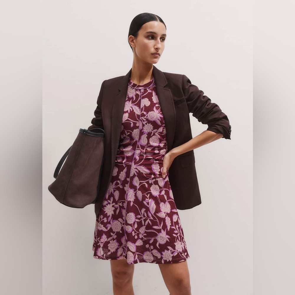 ME+EM Plum Floral Print Dress - Picture 3 of 9